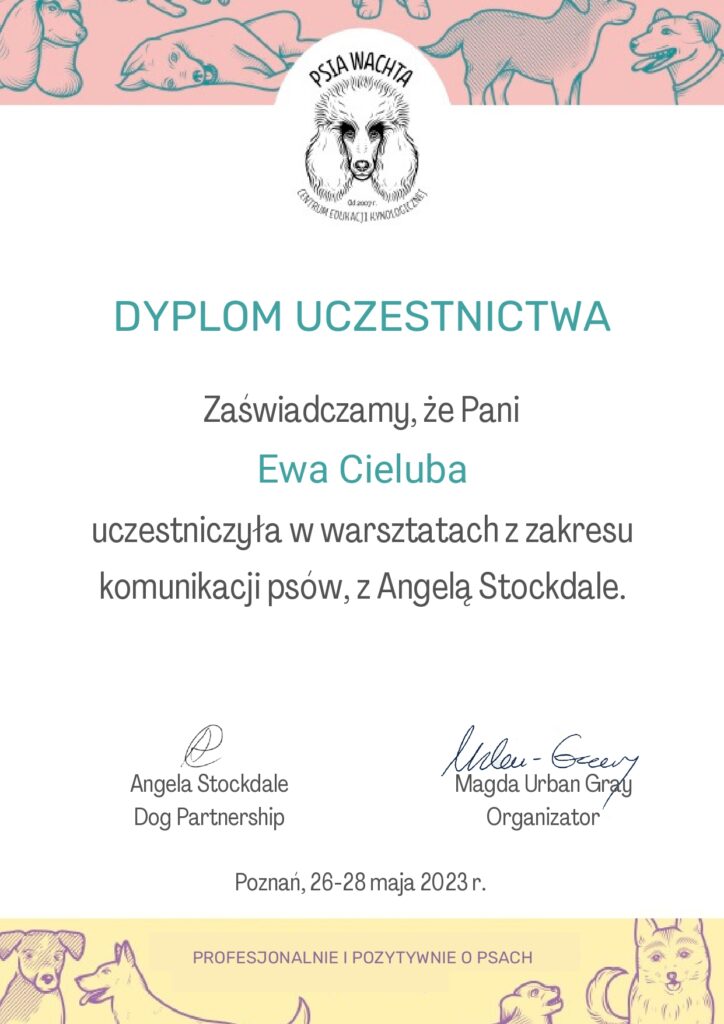 Warsztaty z zakresu komunikacji psów z Angelą Stockdale
