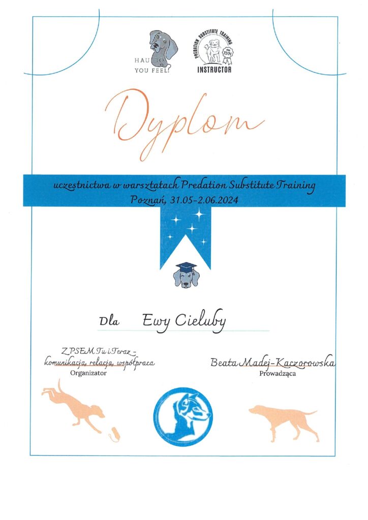 PST - Predation Substitute Training - Beata Madej-Kaczorowska