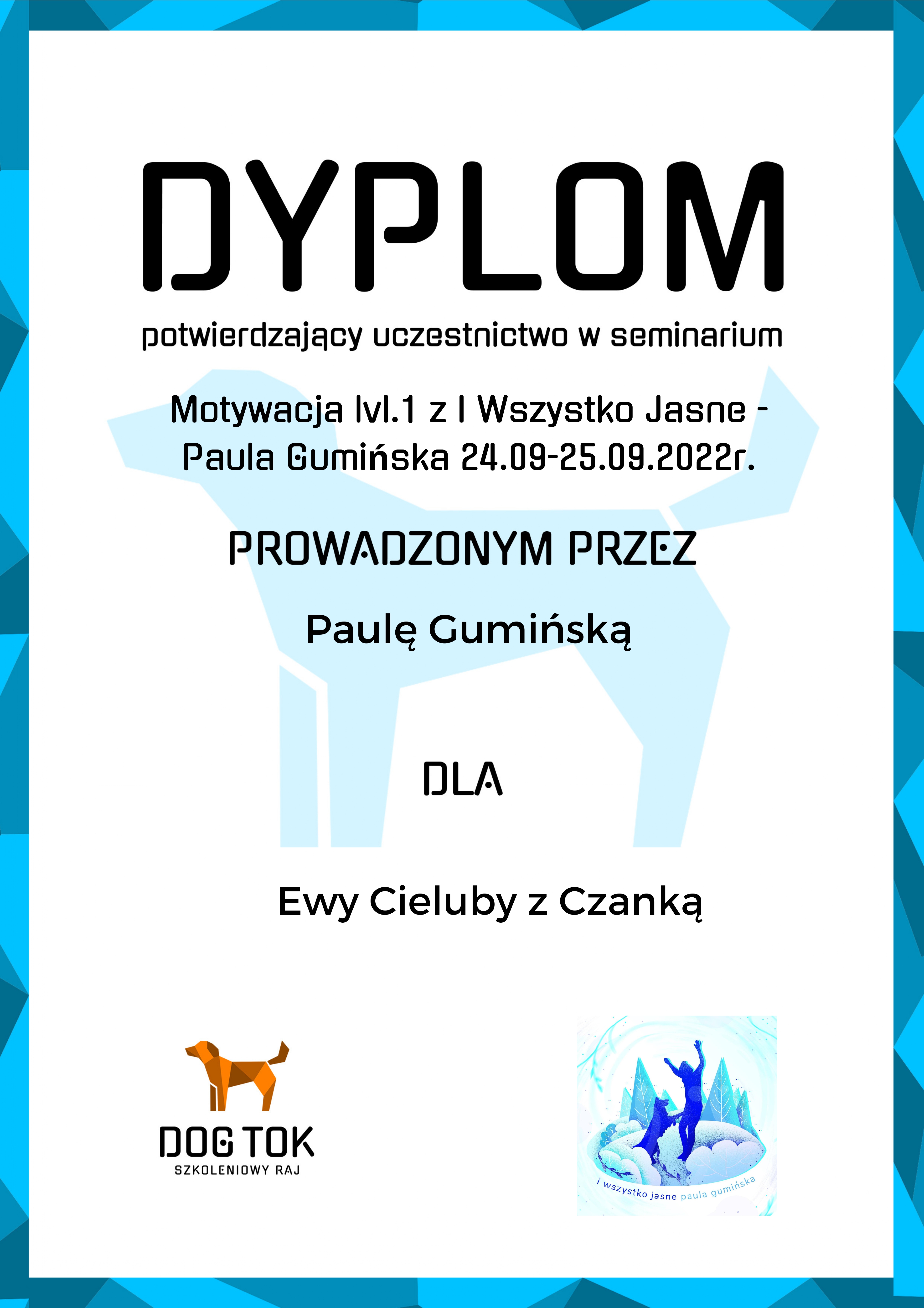 Motywacja lev.1 Paula Gumińska