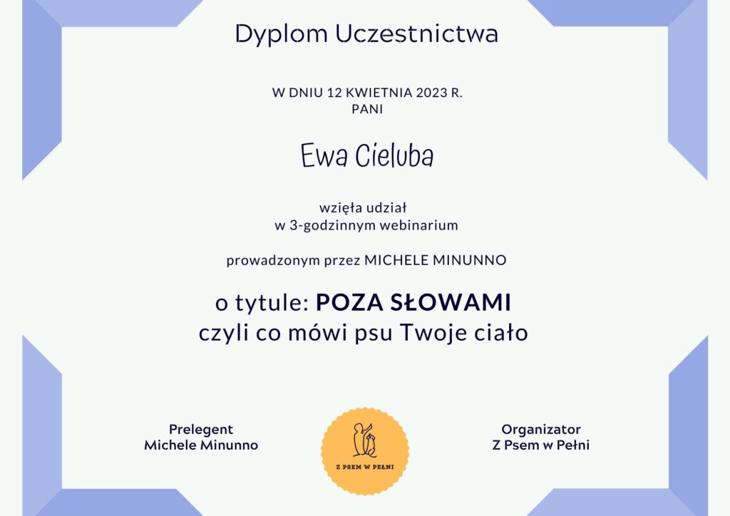 Poza Słowami - czyli co mówi psu Twoje ciało - Michele Minunno