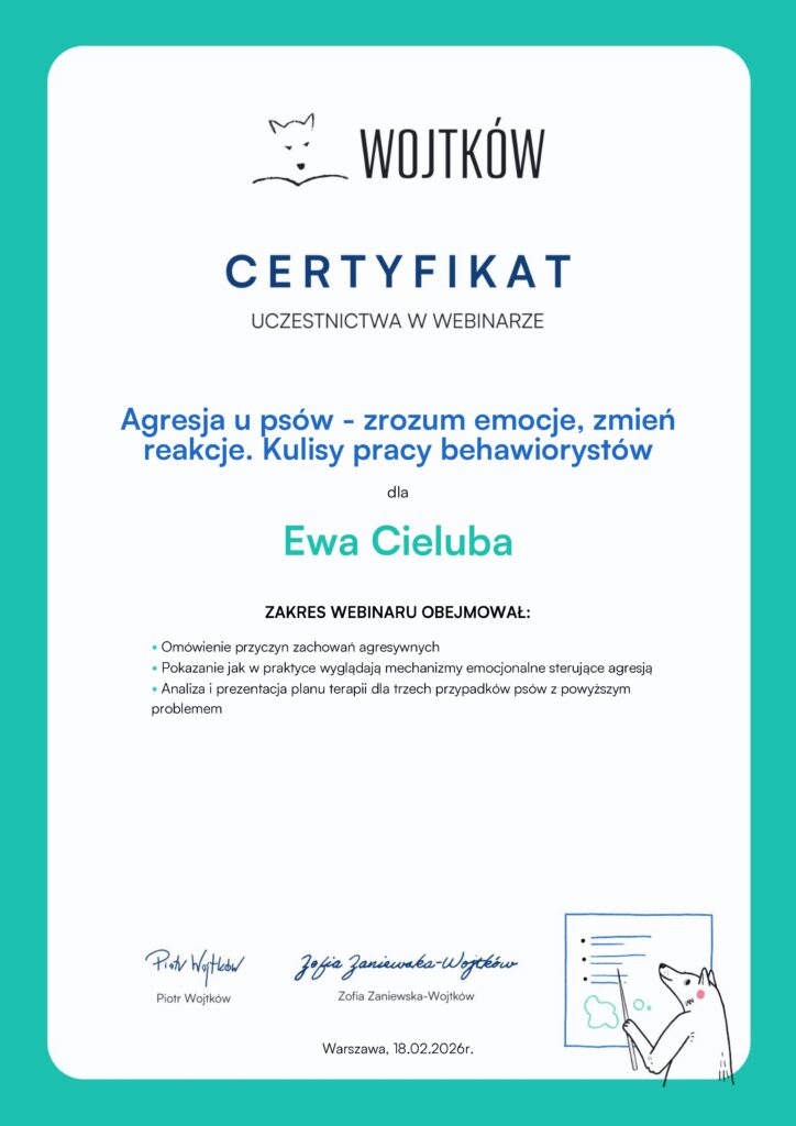 Agresja u psów - zrozum emocje, zmień reakcje. Kulisy pracy behawiorystów. - Wojtków Szkolenia