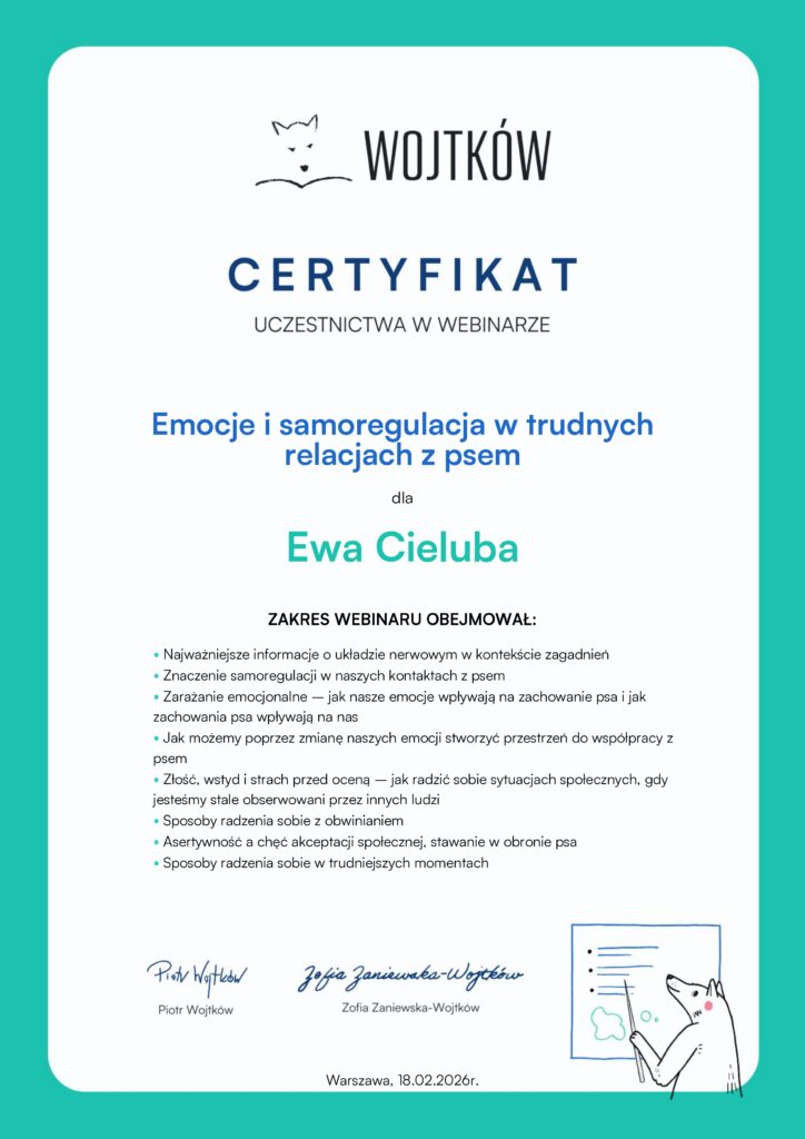 Emocje i samoregulacja w trudnych relacjach z psem - Wojtków Szkolenia