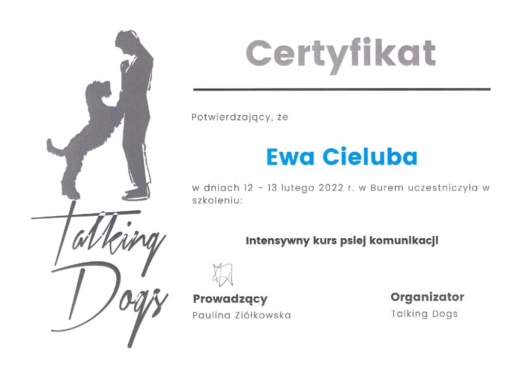 Intensywny kurs psiej komunikacji - Talking Dogs Paulina Ziółkowska